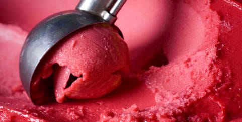 Glaces rouge