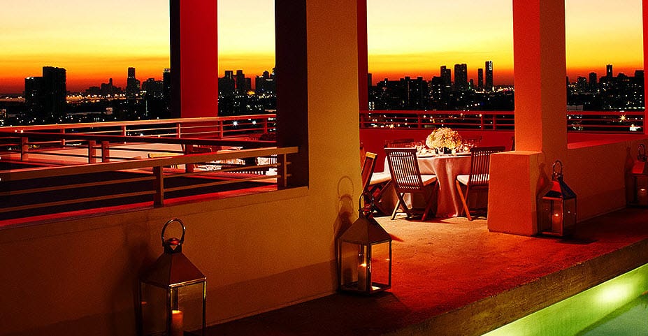 Shore Club South Beach Miami - couché de soleil penthouse