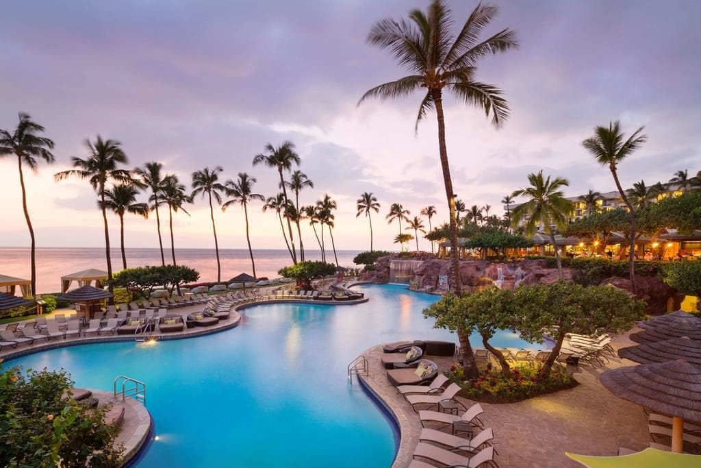 Les 5 plus beaux hôtels de Maui Hawaii - Hôtel Hyatt Regency Maui Resort & Spa - Piscine