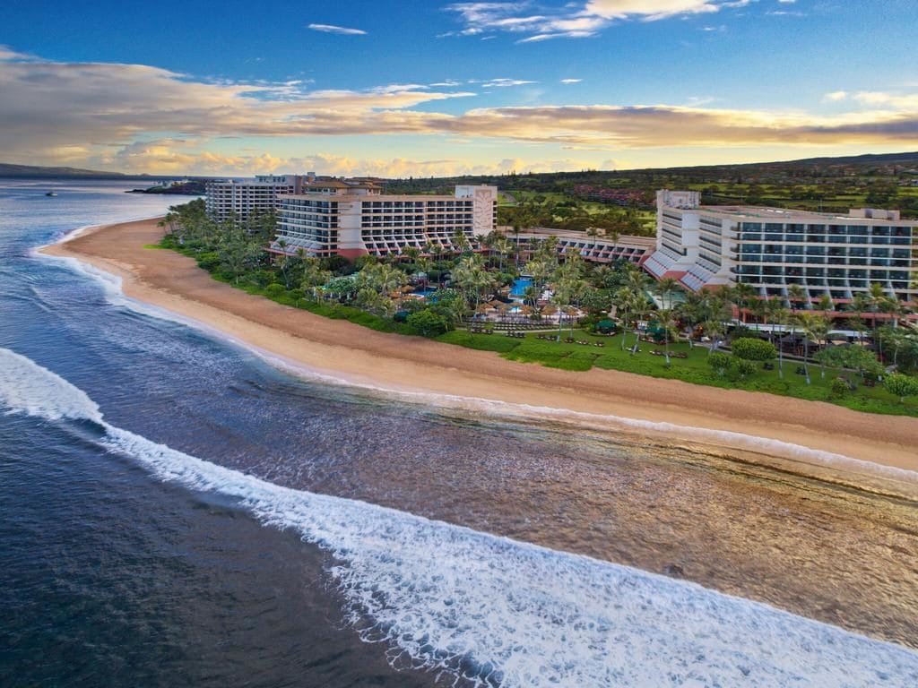 Les 5 plus beaux hôtels de Maui Hawaii - Hôtel Marriott's Maui Ocean Club Vue du ciel