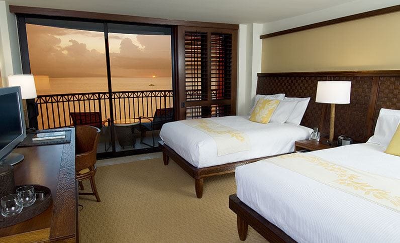 Les 5 plus beaux hôtels de Maui Hawaii - Hôtel Royal Lahaina Resort - Chambre