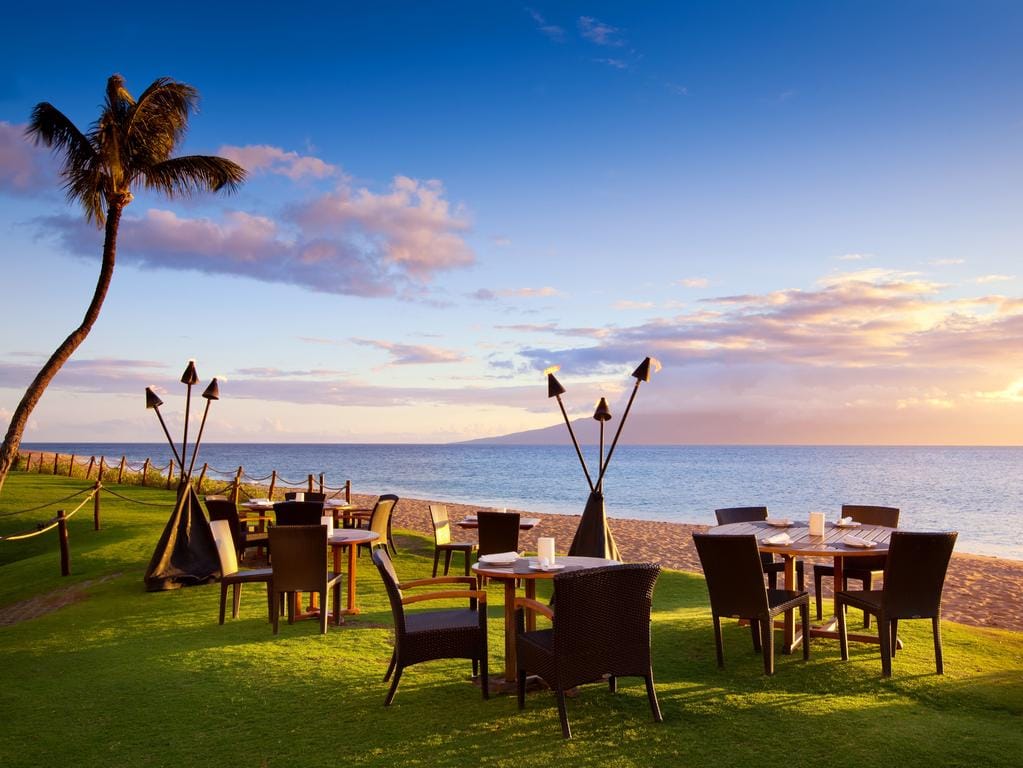 Les 5 plus beaux hôtels de Maui Hawaii - Hôtel The Westin Maui Resort Dîner plage