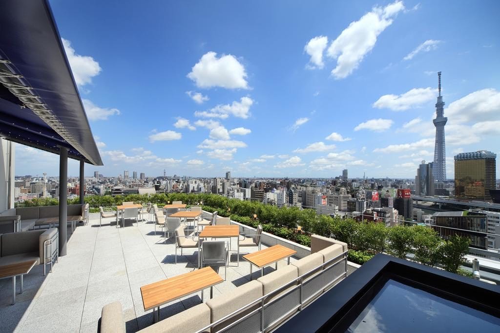 Les meilleurs hôtels de Tokyo - Hotel The Gate Asakusa Kaminarimon by Hulic - Terrasse