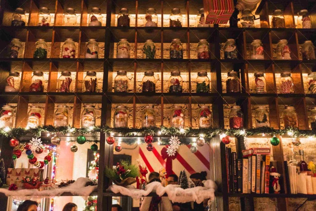 Miracle-Bar décoré pour Noel a New York