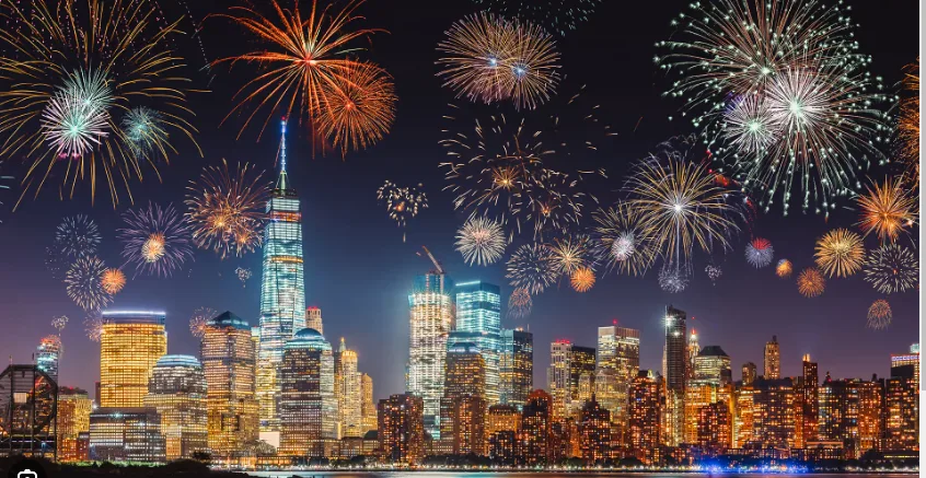 feu d'artifice new york nouvel an