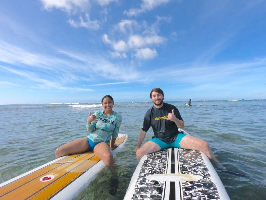 cours de surf à deux à oahu