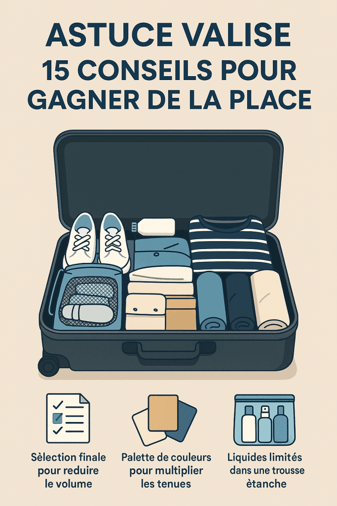15 astuces et conseils pour préparer sa valise