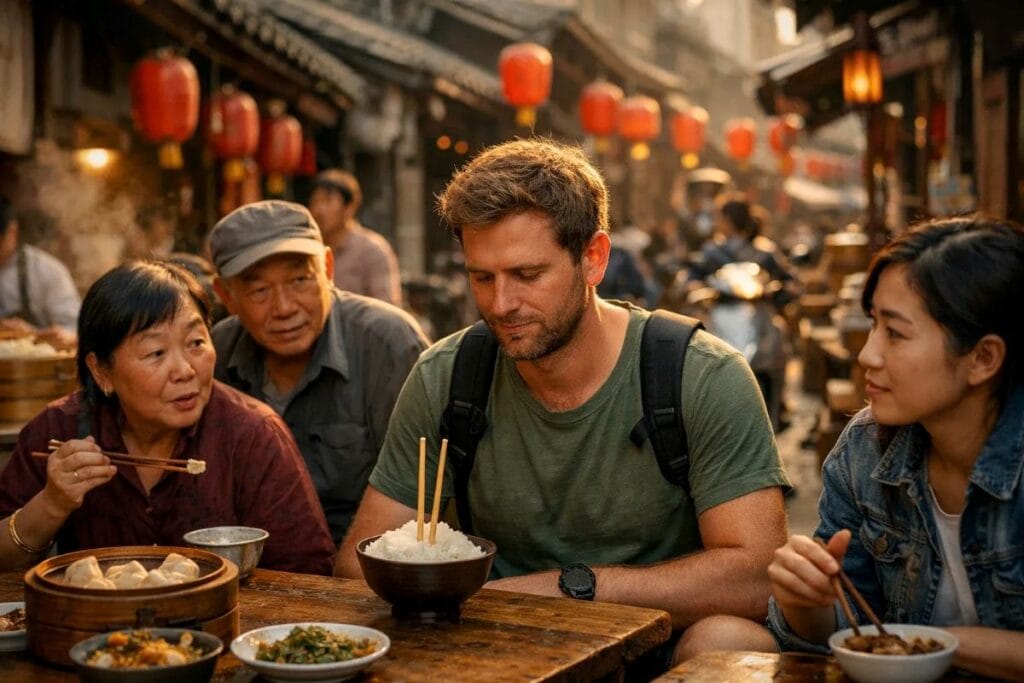 10 choses à éviter en Chine - Planter ses baguettes dans son bol de riz