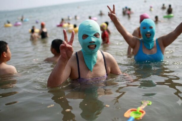 Facekini pourquoi les Chinoises se baignent masquées