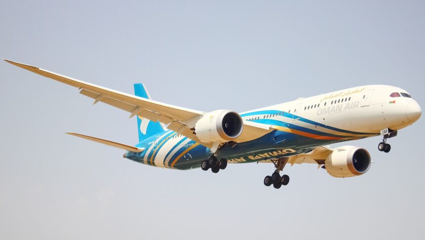 Boeing 787-9 Dreamliner d'Oman Air en vol
